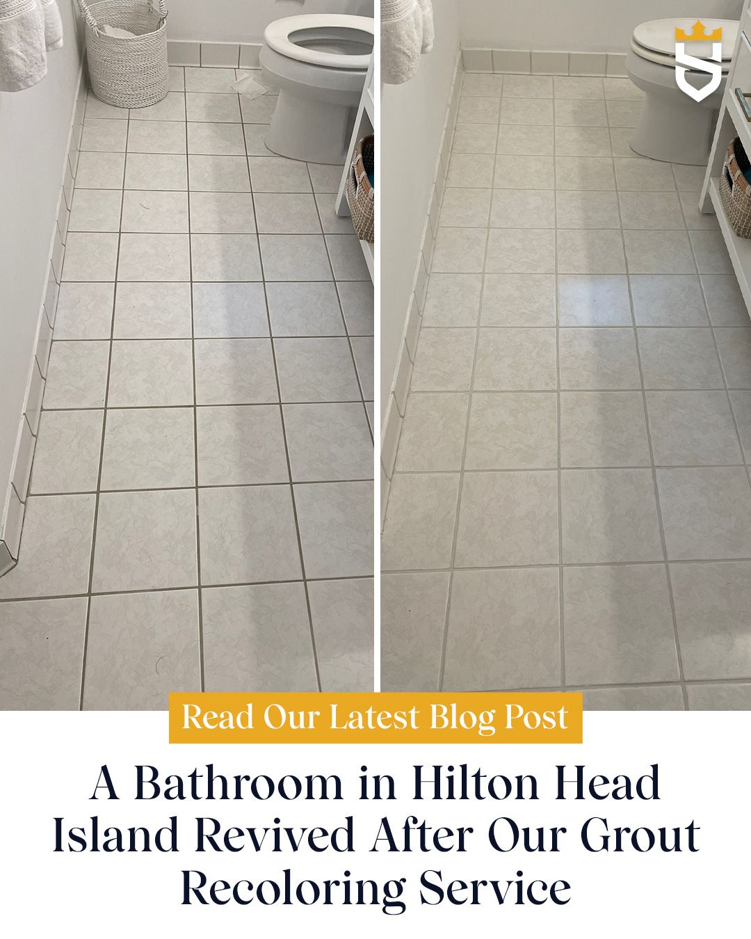 A Bathroom in Hilton Head Island Revived After Our Grout Recoloring Service